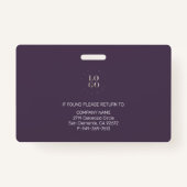 Foto-ID für personalisierte Mitarbeiter - Unterneh Ausweis (Rückseite)