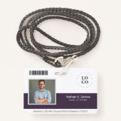 Foto-ID für personalisierte Mitarbeiter - Unterneh Ausweis (Vorderseite mit Schlüsselband)