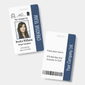 Foto-ID für personalisierte Mitarbeiter - Unterneh Ausweis (Vorder- & Rückseite)
