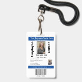 Foto-ID für personalisierte Mitarbeiter - Unterneh Ausweis (Vorderseite mit Lanyard)