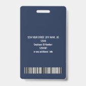 Foto-ID für personalisierte Mitarbeiter - Unterneh Ausweis (Rückseite)