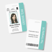 Foto-ID für personalisierte Mitarbeiter - Unterneh Ausweis (Front & Back)