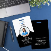 Foto-ID für personalisierte Schwarz-Weiß-Mitarbeit Ausweis