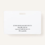 Foto-ID für Pflege- oder Rentenzahlungen Ausweis (Rückseite)