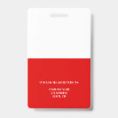Foto-ID für Red Employees Company Security Ausweis (Back)