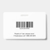 Foto-ID für Schulen oder Unternehmen Rotes Abzeich Ausweis (Rückseite)