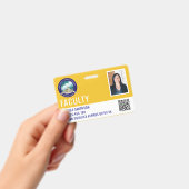 Foto-ID für Schulen oder Unternehmen Sonniges Gelb Ausweis (Handheld)