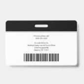 Foto-ID für Schwarz-weiße Vorlagen für Firmenlogos Ausweis (Rückseite)