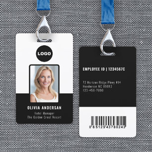 Foto-ID für Schwarze Mitarbeiter Bar Code Unterneh Ausweis