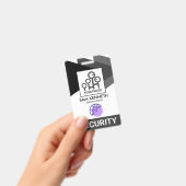 Foto-ID für Sicherheitskräfte mit monochromen grau Ausweis (Handheld)