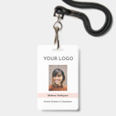 Foto-ID für Unternehmensgründung Rosa Ausweis (Vorderseite mit Lanyard)