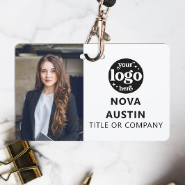 Foto-ID für Weiße Mitarbeiter mit QR-Code-Firmenlo Ausweis