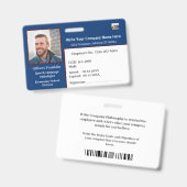 FOTO "ID Identification Card Bar Code" Ausweis (Vorder- & Rückseite)