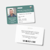 FOTO "ID Identification Card Bar Code" Ausweis (Vorder- & Rückseite)