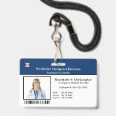 FOTO "ID Identification Card Bar Code" Ausweis (Vorderseite mit Lanyard)