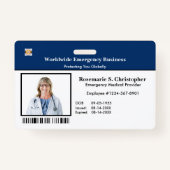 FOTO "ID Identification Card Bar Code" Ausweis (Vorderseite)