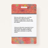 Foto-ID-Identifizierungsgeschäft für Mitarbeiter Ausweis (Rückseite)