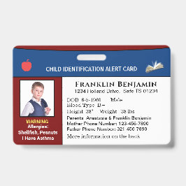 Foto-ID-Identifizierungswarnkarte Benutzerdefinier Ausweis