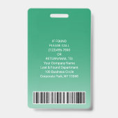 Foto-ID Ihres Mitarbeiters Strichcode Ihre Logo-Gr Ausweis (Rückseite)