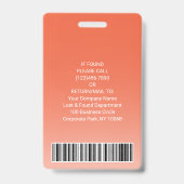 Foto-ID Ihres Mitarbeiters Strichcode Ihrer Logo-O Ausweis (Back)