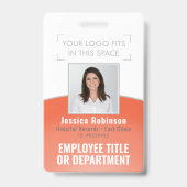 Foto-ID Ihres Mitarbeiters Strichcode Ihrer Logo-O Ausweis (Front)