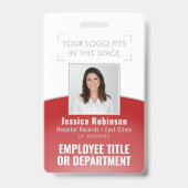 Foto-ID Ihres Mitarbeiters Strichcode Ihres Logos  Ausweis (Vorderseite)