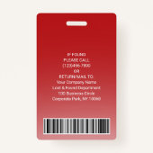 Foto-ID Ihres Mitarbeiters Strichcode Ihres Logos Ausweis (Rückseite)