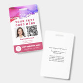 Foto-ID Impfstoff Strichcode QR Code Dusty Pink Ausweis (Vorder- & Rückseite)