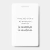 Foto-ID Impfstoff Strichcode QR Code Dusty Pink Ausweis (Rückseite)