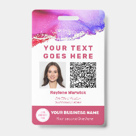 Foto-ID Impfstoff Strichcode QR Code Dusty Pink Ausweis