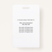 Foto-ID Impfstoff Strichcode QR Code Dusty Pink Ausweis (Rückseite)