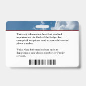 Foto-ID-Karte für Firefighter-Mitarbeiter Ausweis (Rückseite)