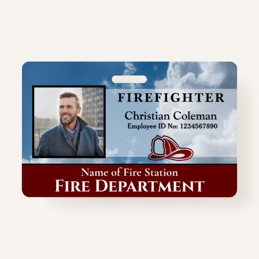 Foto-ID-Karte für Firefighter-Mitarbeiter Ausweis (Vorderseite)