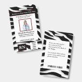 Foto-ID-Kartenlogo für Krankenhausmitarbeiter pers Ausweis (Vorder- & Rückseite)