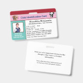 Foto-ID-Kennzeichnung Benutzerdefiniertes KartenAb Ausweis (Vorder- & Rückseite)