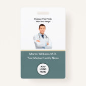 Foto-ID-Krankenhaus Medizinisches Personal Abzeich Ausweis (Rückseite)