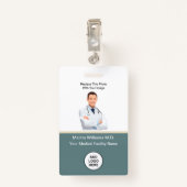 Foto-ID-Krankenhaus Medizinisches Personal Abzeich Ausweis (Rückseite mit Klammer)