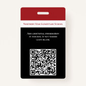Foto-ID-Lehrer für Schulbedienstete QR-Code Ausweis (Rückseite)