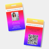 Foto-ID-Lehrer für Schulbedienstete QR-Code Ausweis (Vorder- & Rückseite)