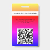 Foto-ID-Lehrer für Schulbedienstete QR-Code Ausweis (Rückseite)