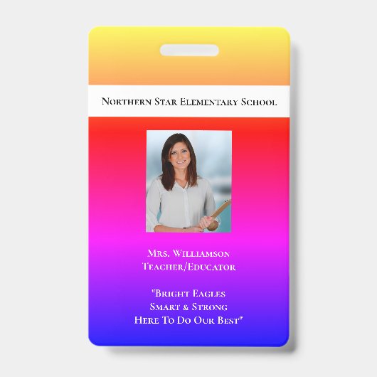 Foto-ID-Lehrer für Schulbedienstete QR-Code Ausweis (Vorderseite)