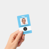 Foto ID Light Sky Blue Name Abzeichen Ausweis (Handheld)