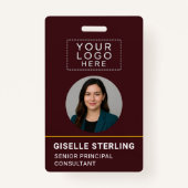 Foto-ID-Logo Benutzerdefinierter Firmenname Ausweis (Vorderseite)