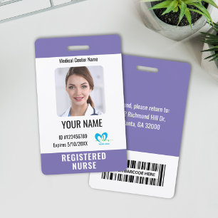 Foto-ID-Logo des Krankenhauses Bar Name Ausweis