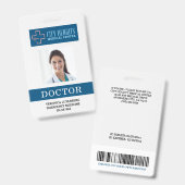 Foto-ID-Logo des Krankenhauses Beruflich Ausweis (Vorder- & Rückseite)