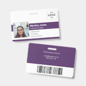 Foto-ID-Logo Lila Ausweis (Vorder- & Rückseite)
