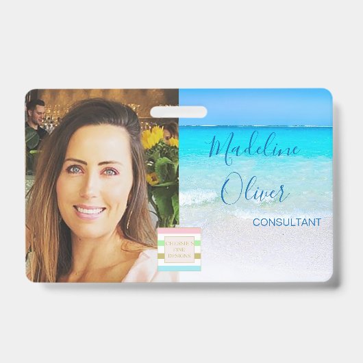 Foto-ID-Logo Ocean Beach Sea Ausweis (Vorderseite)