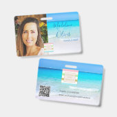 Foto-ID-Logo Ocean Beach Sea Ausweis (Vorder- & Rückseite)