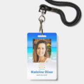 Foto-ID-Logo Ocean Sea Lanyard Abzeichen Ausweis (Vorderseite mit Lanyard)