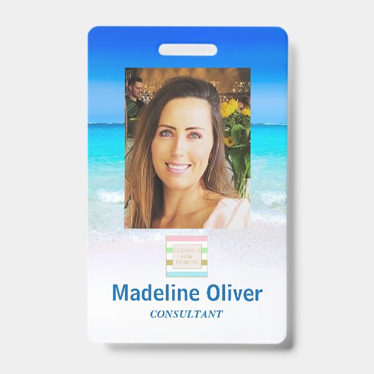 Foto-ID-Logo Ocean Sea Lanyard Abzeichen Ausweis (Vorderseite)